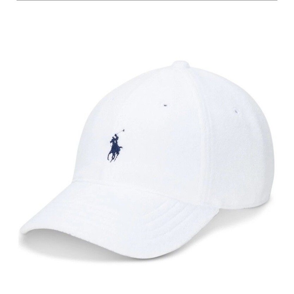 Polo Ralph Lauren White Terry Ball Cap Hat NWT